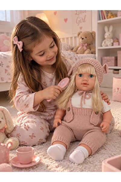 ŞAŞKIN HOUSE SEVİMLİ KONUŞAN MİNA BEBEK UZUN DÜZ SAÇLI TRİKOLU ET BEBEK & OYU...