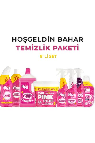 THE PINK STUFF Bahar Temizlik Paketi 8'li Set-Çok Amaçlı-Mutfak-Banyo-Ocak-Avantajlı Set