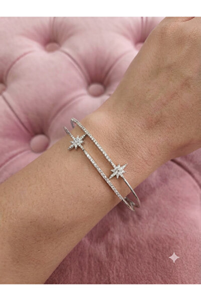 Generic Brand Stone Detailed Handcuff Bracelet