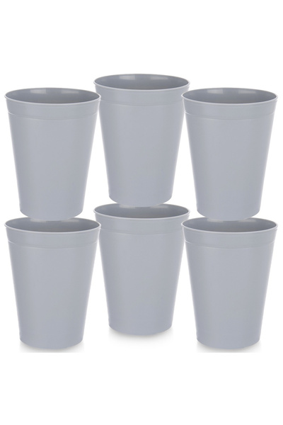 Orion Pahare de plastic gri SANDY 300 ml 6 bucăți.