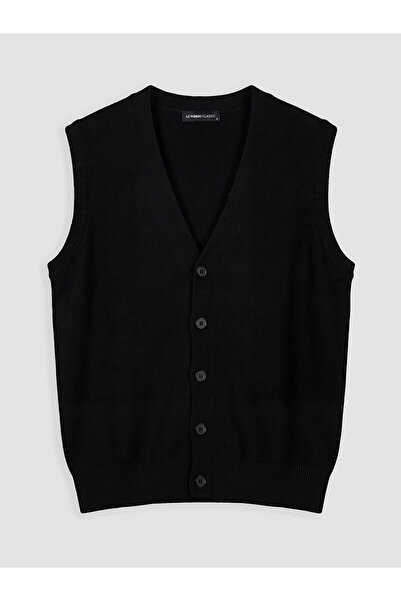 LC Waikiki Ozmarka New Season Regular Fit V-Neck Men's Knitwear Vest