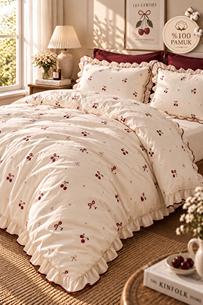conzaliza Double 100% Cotton Duvet Cover Set |   Elasticized Sheet
