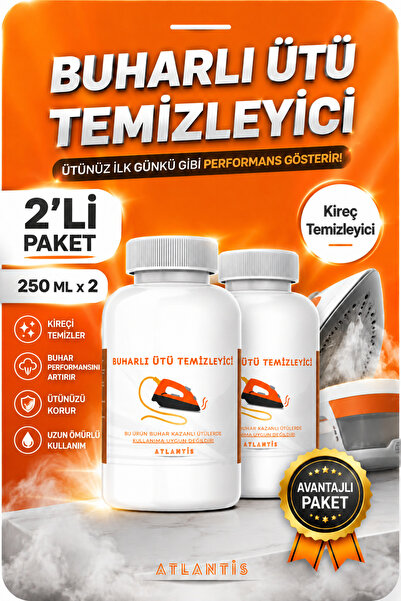 Atlantis Makine Kimya Temizlik Buharlı Ütü Temizleyici | Kireç Çözücü | 250 M...