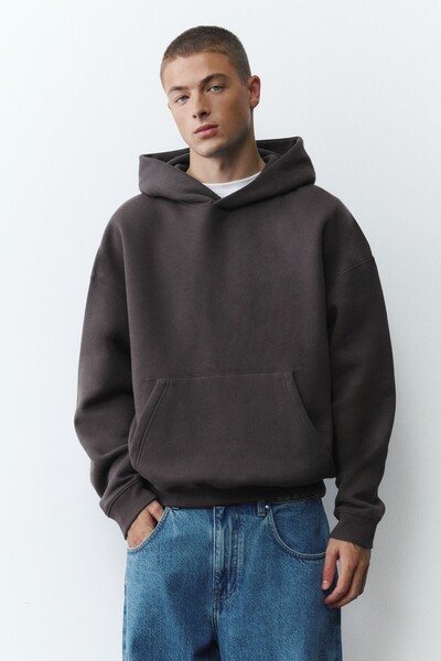 Pull & Bear Kapüşonlu boxy sweatshirt