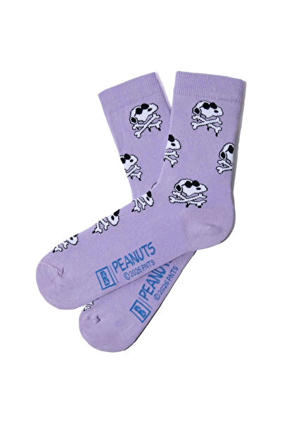 Besocks μωβ κάλτσες Snoopy Skull