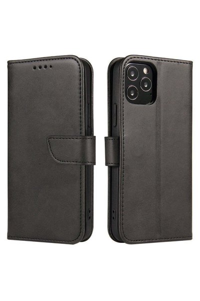 HQ WEAR Husă elegantă tip carte cu magnet pentru Huawei Nova 8, neagră