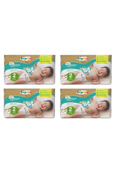 lupilu Scutece Premium Derma Soft, Mărimea 2, 4-8 kg, 176 bucăți