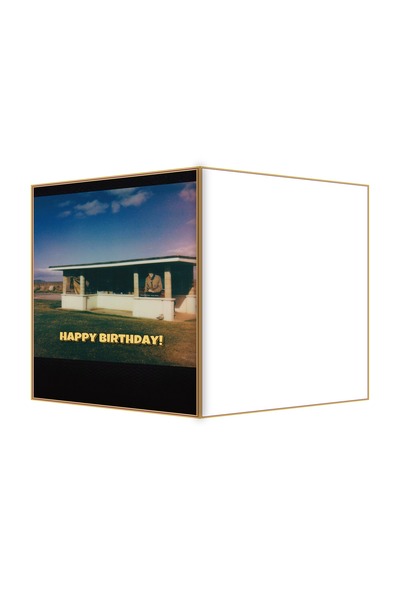 OEM Felicitare Aniversare cu Design Vintage Foto Polaroid, Aspect Retro, Plia...