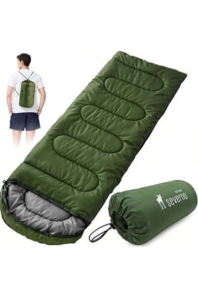 Other Sac de dormit tip mumie cu glugă SUMMER CAMP 210x75 cm verde + husă