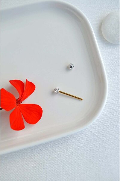 Sacce Scarves&Accessories 316L Çelik Kristal Taşlı Nipple ve Dil Piercing 16 mm Barbell