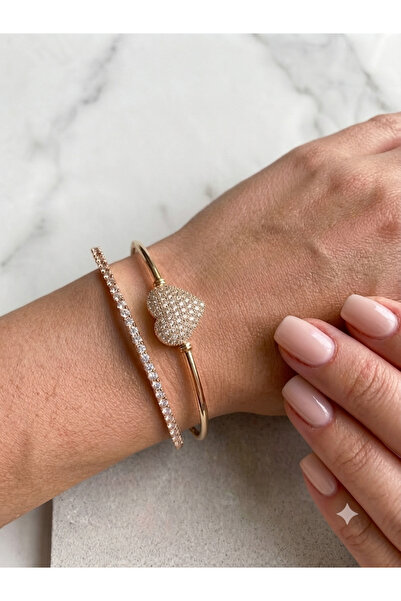 Generic Brand Stone Detailed Handcuff Bracelet