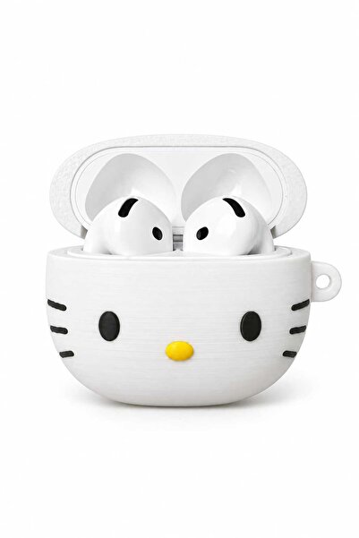 ALİCİM AirPods 4 Uyumlu Hello Kıttıy Tasarımlı Kulaklık Kılıfı