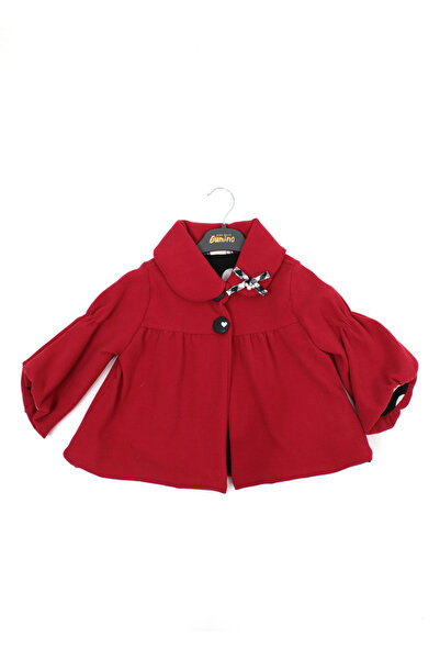Cumino Buttoned Ribbon Detailed Baby Girl Coat