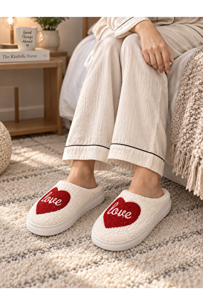 AkınalBella Women's Non-Slip Sole Plush Fluffy Home Slippers