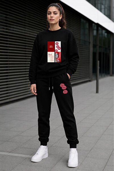 x-compass life Women's Unisex Oversize Sweatshirt Tracksuit Set Winter Sweats...