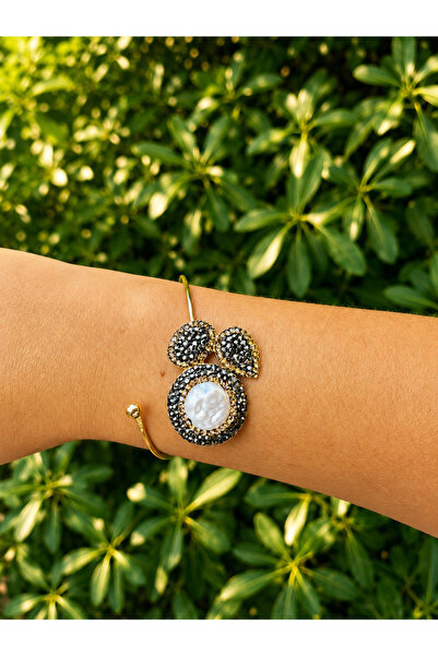 Astelya Jewelry Markazit ve İnci Taşlı El Yapımı Bileklik