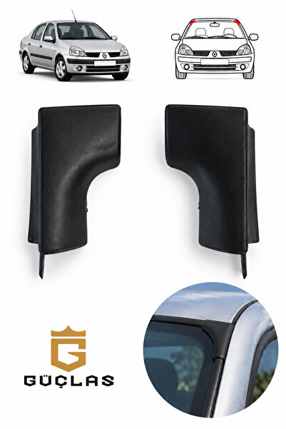 Güçlas Renault Clio 2 / Symbol Ön Cam Üst Köşe Plastiği Sağ Sol Takım 1998–20...