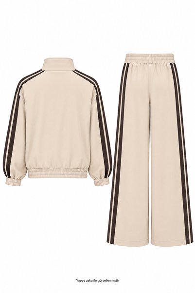 elifteke Napoleon Model Suit Beige