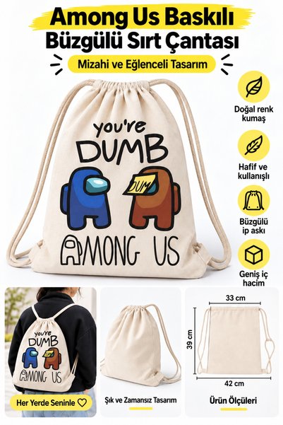 Morinna Rucsac pentru copii cu imprimeu „Among Us”, rucsac sport pentru școal...
