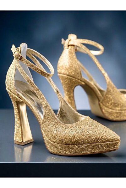 Felisya Butik Elegant Glittery Platform Heeled Bridal Shoes - Feli̇syabuti̇k