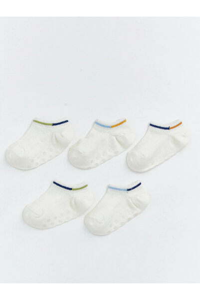 LC Waikiki Lcw Baby Ecru Baby Boy Booties Socks 5-Pack