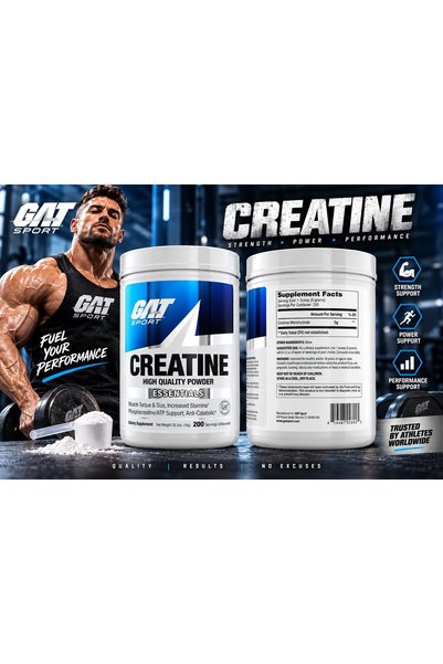 GAT SPORT GAT, Sport, Essentials, Creatine Kreatin Tozu, Aromasız, 1 kg