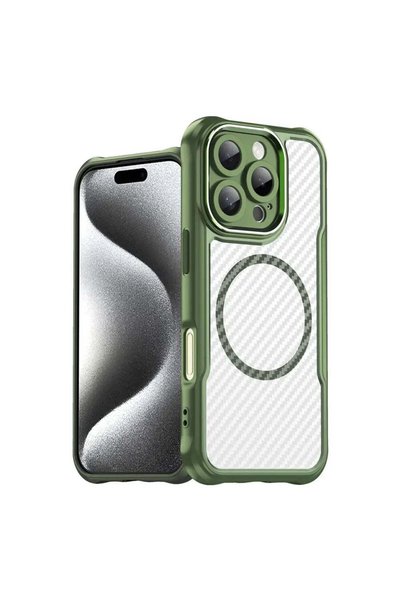 HQ WEAR Carcasă Leading Series, cu MagSafe pentru iPhone 16 Pro Max, verde