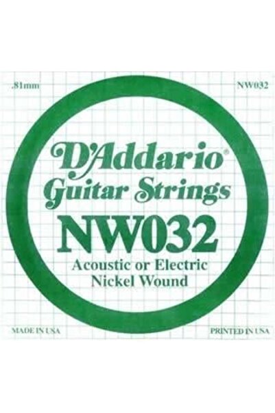 Daddario Nw032 Electro and Acoustic Single Wire, (La), 0.032