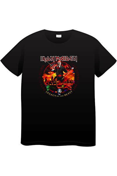 OEM Tricou bărbătesc vintage cu tematică rock, Colecție rock iconică, negru, XL