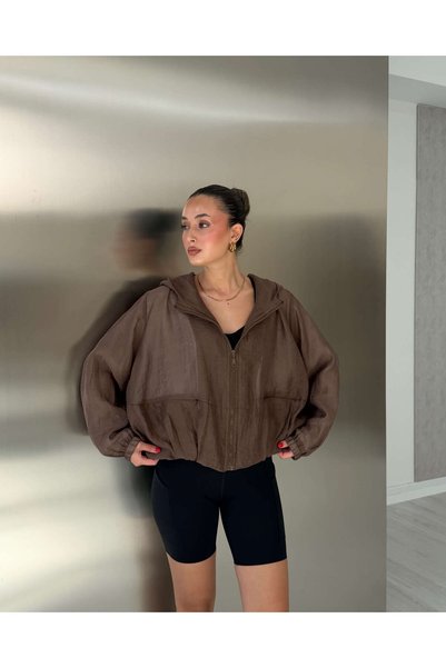 LUUNA STORE KAHVERENGİ YAĞMURLUK CEKET - 1595