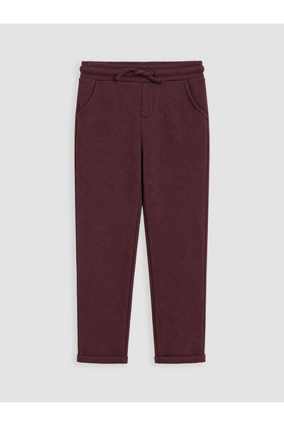 LC Waikiki Vizyon New Season Burgundy Boys' Sweatpants with Elastic Waist