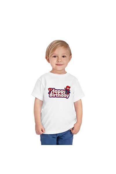 OEM Tricou pentru copii, aniversare, tematică La mulți ani, Erou SPIDERMAN Ma...
