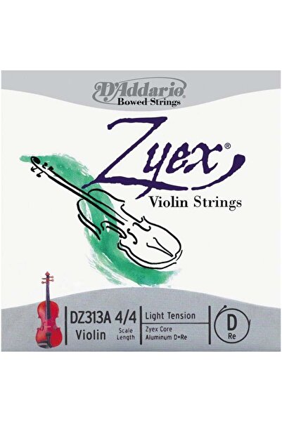 Daddario DZ313A KEMAN TEK TEL, ZYEX, 4/4 , MEDIUM, D-(RE), ALÜMİNYUM