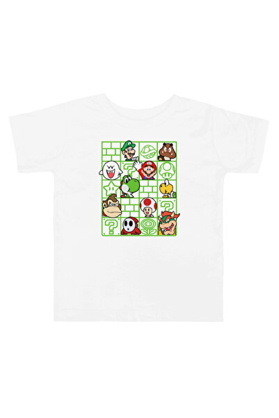 OEM Tricou personalizat pentru copii, 3-4 ani, alb, tematică Super Mario Cart...