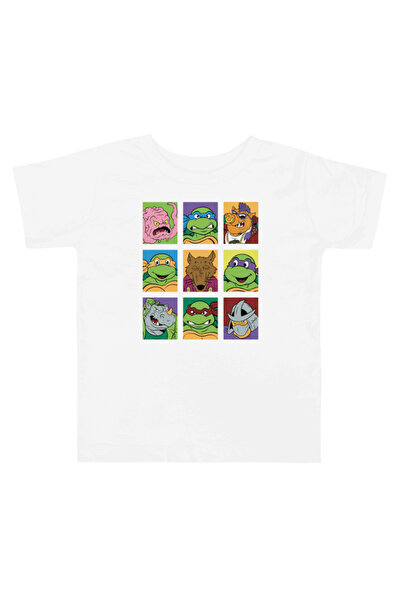 OEM Tricou personalizat pentru copii, 3-4 ani, alb, cu tematică Țestoasele Ninja