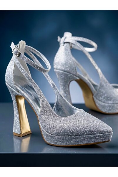 Felisya Butik Elegant Glittery Platform Heeled Bridal Shoes - Feli̇syabuti̇k