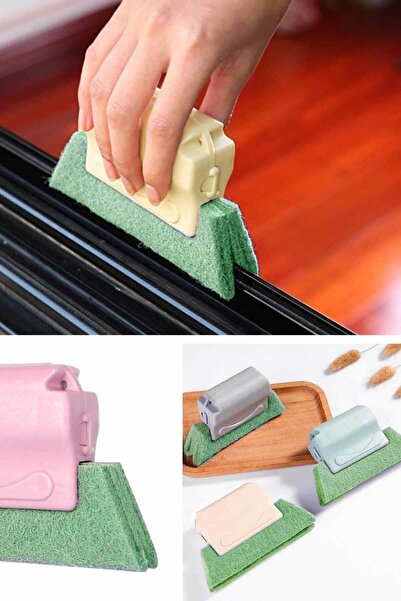 HERFİE Brush between Tiles with Handle, Kitchen Sink Corner Scrubbing Tool, H...