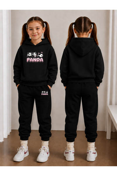 LORVEX Girl's Tracksuit Set Hooded Sweatshirt Top and Bottom Set 3 Thread Thr...
