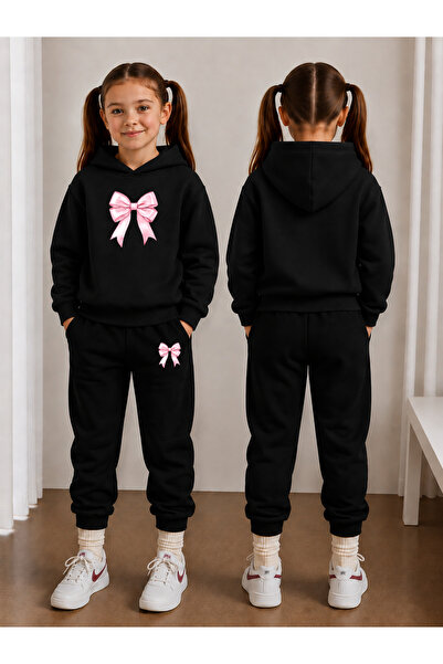 LORVEX Girl's Tracksuit Set Hooded Sweatshirt Top and Bottom Set 3 Thread Thr...