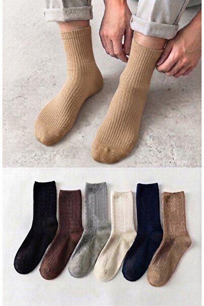 Dore Çorap Men's Natural Fiber Comfortable Flexible Socks - Beige