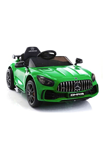 LEAN Mașină electrică Mercedes GT R pentru copii, cu lumini LED, MP3, verde