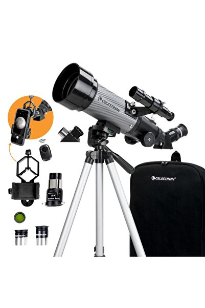 Celestron 22035 Seyahat Teleskobu DX 70mm Taşınabilir Refraktör Teleskop, Tam...