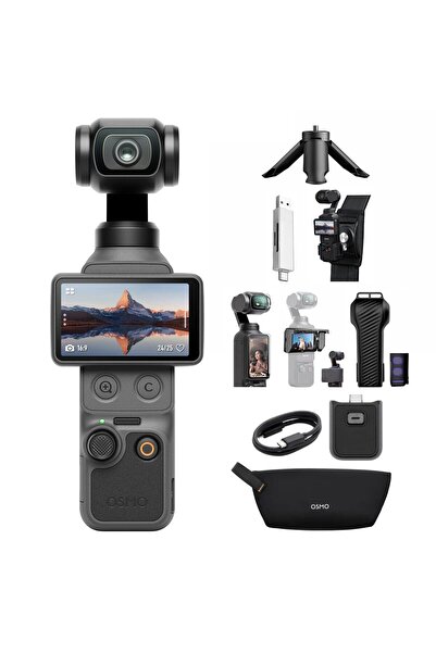 DJI Osmo Pocket 4 Essential Combo, Çoklu Aksesuar Paketi, 1″ CMOS