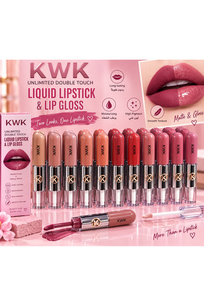KWK Liquid Dual-Use Rouge with Lip Gloss - Unlimited Double Touch Liquid Lips...