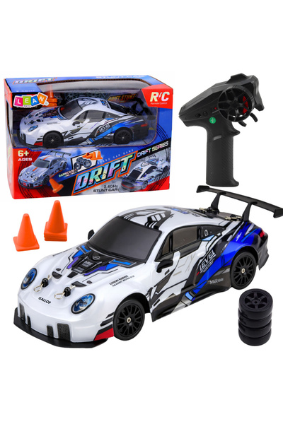 LEAN Mașină de drift telecomandată RC cu roți interschimbabile 4x4 Albastră 1:24