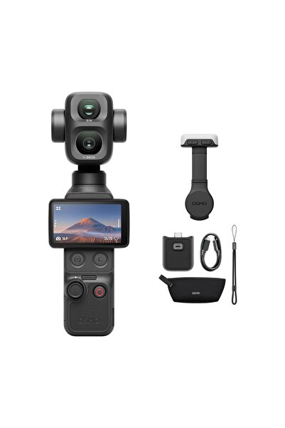DJI Osmo Pocket 4P Standard Combo, Çift objektifli 4K Vlog Kamera