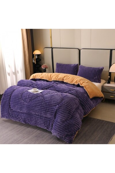 Edormitor Pilotă Cocolino cu blană, model în dungi 200 x 230 cm PCC 10440