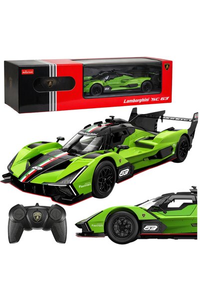 Rastar Mașină cu telecomandă Lamborghini SC63 RC Verde 1:24