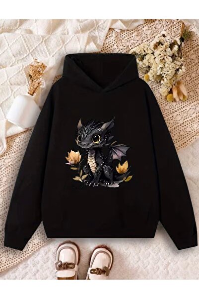 yombaa Cute Cartoon Print Children's Stylish Hooded Sweatshirt