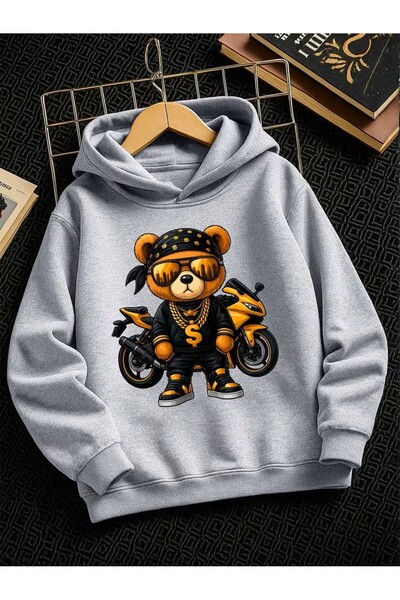 yombaa سترة رياضية بغطاء للرأس من Bear Gold Fashion Glasses للدراجات النارية ...